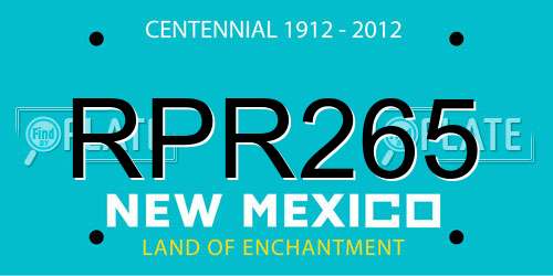 RPR265 New Mexico License Plate