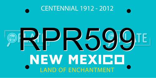 RPR599 New Mexico License Plate