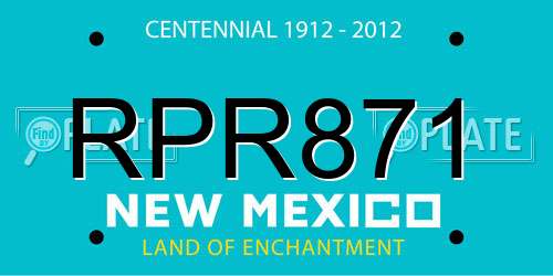 RPR871 New Mexico License Plate