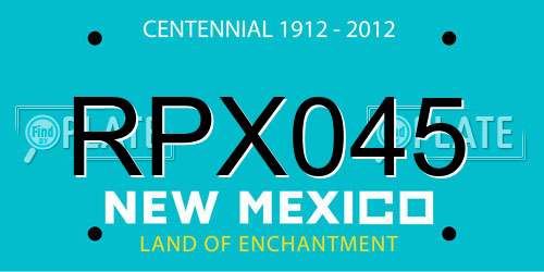 RPX045 New Mexico License Plate