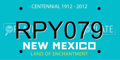 RPY079 New Mexico License Plate