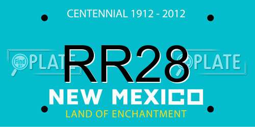 RR28 New Mexico License Plate