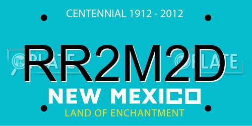 RR2M2D New Mexico License Plate