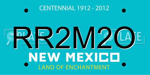 RR2M2O New Mexico License Plate
