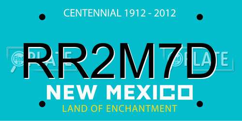 RR2M7D New Mexico License Plate