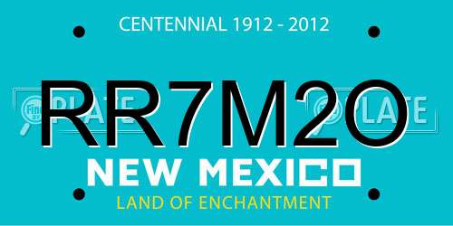 RR7M2O New Mexico License Plate