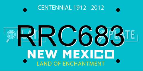 RRC683 New Mexico License Plate