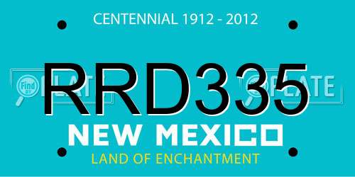 RRD335 New Mexico License Plate