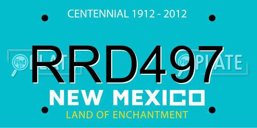 RRD497 New Mexico License Plate