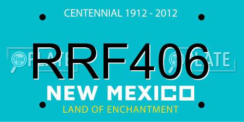 RRF406 New Mexico License Plate
