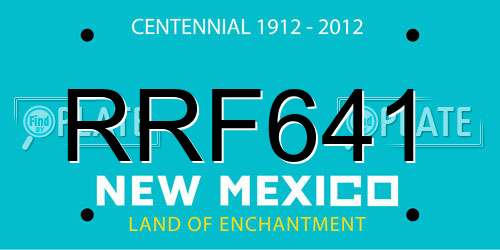 RRF641 New Mexico License Plate