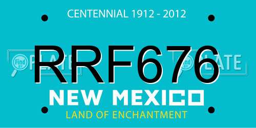 RRF676 New Mexico License Plate