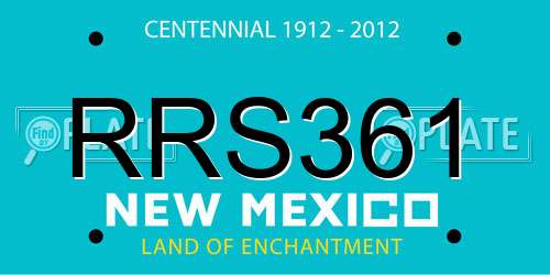 RRS361 New Mexico License Plate
