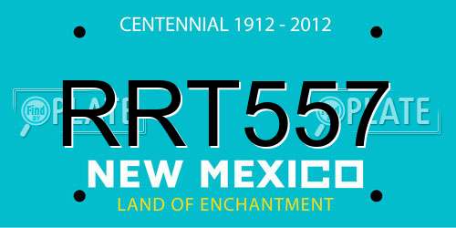 RRT557 New Mexico License Plate