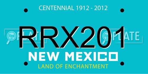 RRX201 New Mexico License Plate