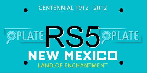 RS5 New Mexico License Plate