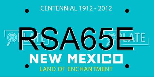 RSA65E New Mexico License Plate