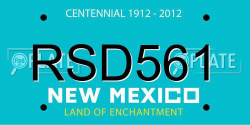 RSD561 New Mexico License Plate