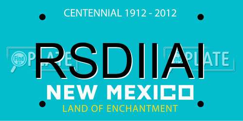 RSDIIAI New Mexico License Plate