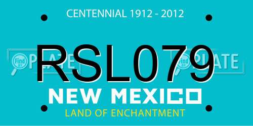 RSL079 New Mexico License Plate
