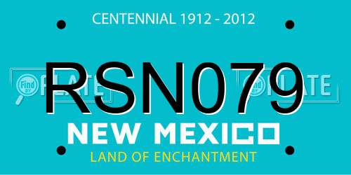 RSN079 New Mexico License Plate