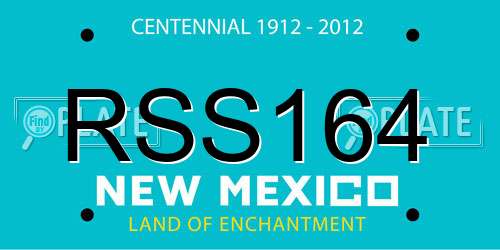 RSS164 New Mexico License Plate