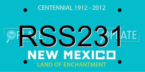 RSS231 New Mexico License Plate