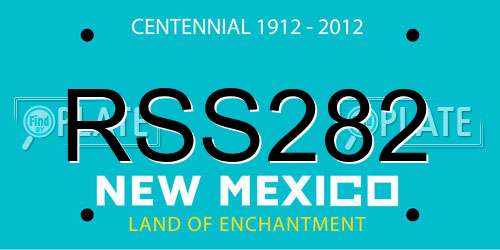 RSS282 New Mexico License Plate