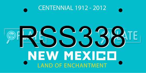 RSS338 license plate in NM state