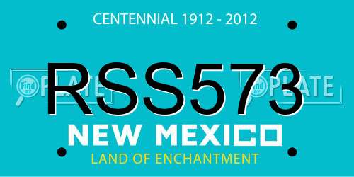 RSS573 New Mexico License Plate