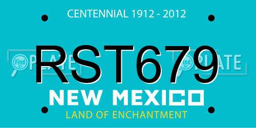 RST679 New Mexico License Plate