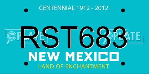RST683 New Mexico License Plate