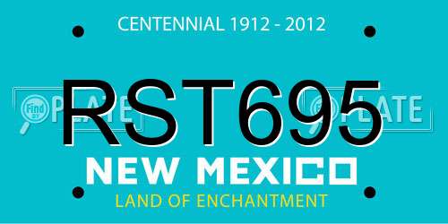RST695 New Mexico License Plate
