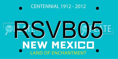 RSVB05 New Mexico License Plate