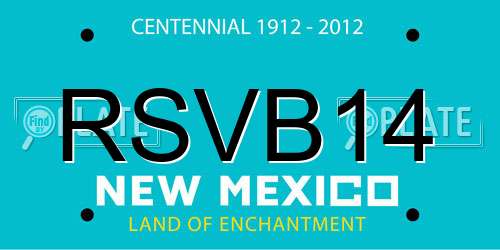 RSVB14 New Mexico License Plate
