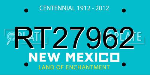 RT27962 New Mexico License Plate