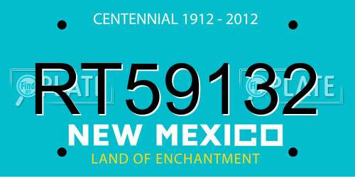 RT59132 New Mexico License Plate
