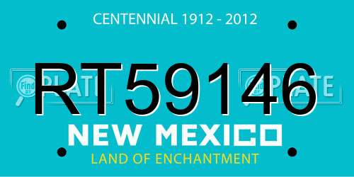 RT59146 New Mexico License Plate