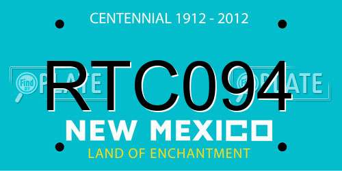 RTC094 New Mexico License Plate