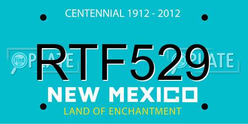 RTF529 New Mexico License Plate