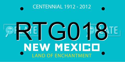 RTG018 New Mexico License Plate