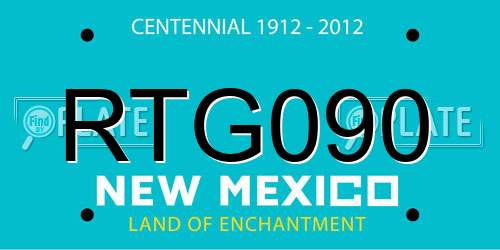 RTG090 New Mexico License Plate