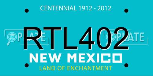 RTL402 New Mexico License Plate