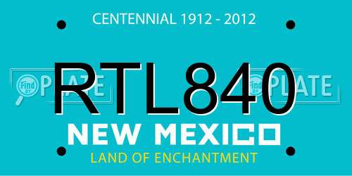 RTL840 New Mexico License Plate
