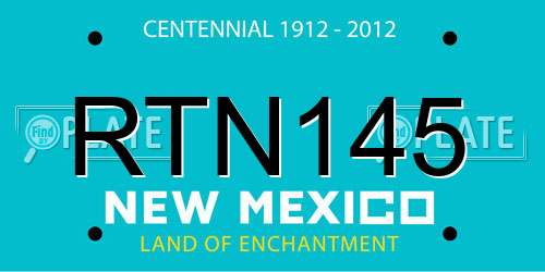 RTN145 New Mexico License Plate