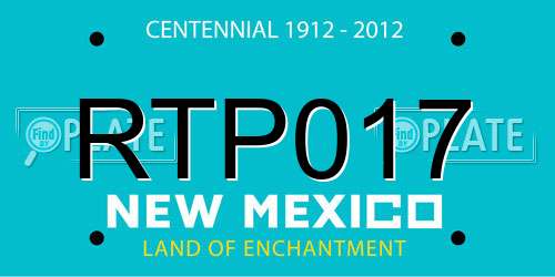 RTP017 New Mexico License Plate