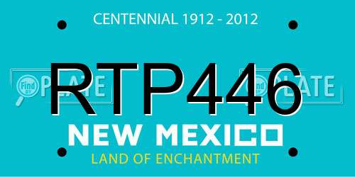 RTP446 New Mexico License Plate