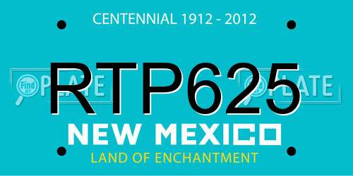 RTP625 New Mexico License Plate