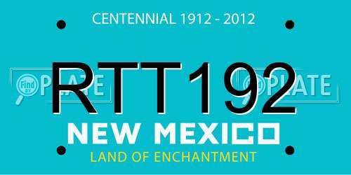RTT192 New Mexico License Plate