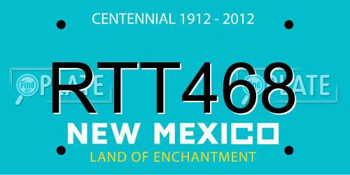RTT468 New Mexico License Plate